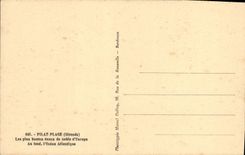 VINTAGE POSTCARD Pilat Beach Highest Sand Dunes Of Europe