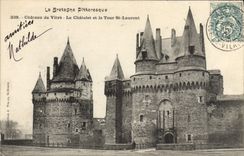 CPA La Bretagne Pittoresque Vitre Le Chatelet Et La Tour St Laurent