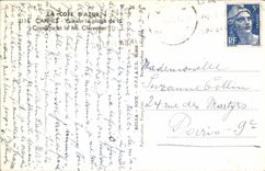 VINTAGE POSTCARD Cannes Seen On the Beach Of the Small cross and the MT Knight