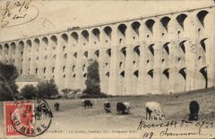 VINTAGE POSTCARD Chaumont the Viaduct