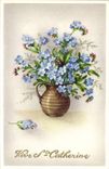 VINTAGE POSTCARD Fantaisie Lives co. Catherine Fleurs