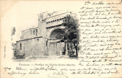 CPA Tarascon Portique De I'Eglise Sainte Marthe