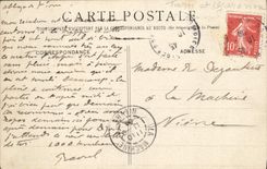 Abadía de la POSTAL de la VENDIMIA de la opinión de siete Fons