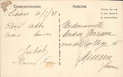 Calle normanda D Orbec de la casa de la mujer mayor de Lisieux de la POSTAL de la VENDIMIA