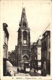 VINTAGE POSTCARD Amiens the Church St Leu Tram