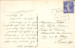 VINTAGE POSTCARD Chamonix Mont Blanc Country cottage of the Hat Daguin School and Center Clock industry