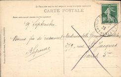 POSTAL Holy Jean De Luz de la VENDIMIA una esquina de la House portuaria De I' Infante