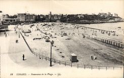 CPA Dinard Panorama De La Plage