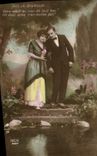 VINTAGE POSTCARD Consents Of Love Woman