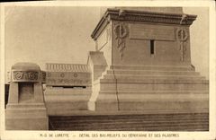 VINTAGE POSTCARD ND of Lorette Detail of the Low reliefs of the cenotaph and the Pilasters