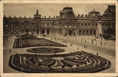 CPA Paris Place de Carrousel Dans le Fond le Louvre