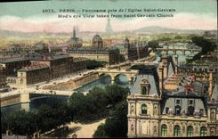 CPA Paris Panorama Pris de L'Eglise Saint Gervais