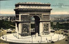 CPA Paris L'Are de Triomphe de L'Etoile
