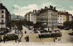 CPA Lyon Le Place du Pont Cours Gambetta et Fourviere Gambetta