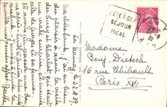 VINTAGE POSTCARD the Gex Sickle Leman and Mont Blanc