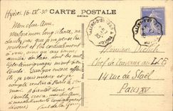 POSTAL Hyeres de la VENDIMIA el camino del montaje de los pájaros