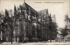 VINTAGE POSTCARD Nantes the Cathedral Taken in North East