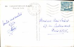 VINTAGE POSTCARD Clermont Ferrand Places jaude