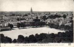 VINTAGE POSTCARD Niort Seen from of St Hilaire the Place of the Breach and the church St Andre