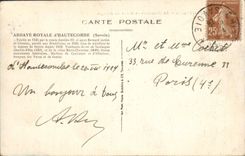 VINTAGE POSTCARD Abbey of Hautecombe the monastereet the lake of Le Bourget