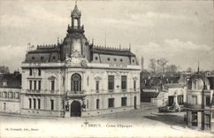 VINTAGE POSTCARD Dreux Savings bank Banks