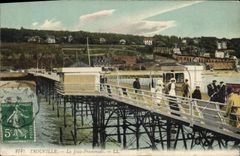 VINTAGE POSTCARD Trouville the Pier Walk