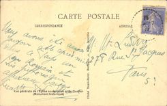 VINTAGE POSTCARD Holy Emilion View of the underground church and the bell-tower