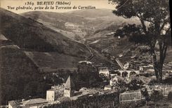 VINTAGE POSTCARD Beajeu View Taken of the Terrace of Cornillon