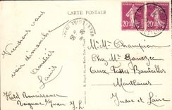 CPA Tours Le Palais de Justice l'Hotel de Ville et le Place