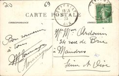 VINTAGE POSTCARD Environs of Lyon the Island Beard