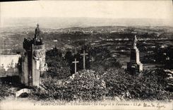 VINTAGE POSTCARD Cindre Mount the Observatory the Virgin and the panorama