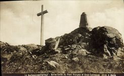 VINTAGE POSTCARD Hartmannswilleckopf Limits Limit of the French face and luminous cross