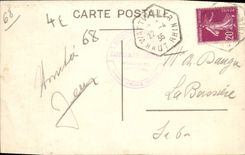 VINTAGE POSTCARD Hartmannswilleckopf Limits Limit of the French face and luminous cross