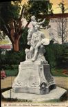 CPA Grasse La statue de Fragonard 