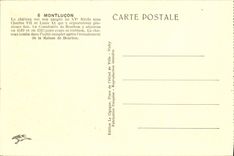 VINTAGE POSTCARD Castle Of Montlucon