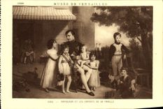 VINTAGE POSTCARD Museum Of Versailles Ducis Napoleon and children of his family