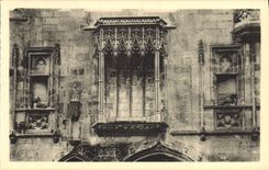 VINTAGE POSTCARD Bourges Palate Of Jacques Heart Detail of the frontage