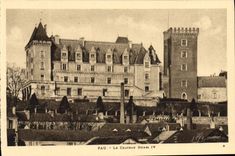 POSTAL Pau de la VENDIMIA el castillo Enrique IV