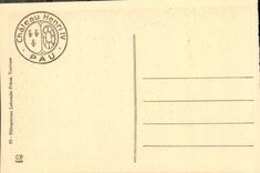 POSTAL Pau de la VENDIMIA el cuarto de Enrique IV del castillo de los protectores