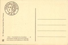 Tapicería de Pau de la POSTAL de la VENDIMIA del castillo bueno-byes del d Estrees de Gabrelle
