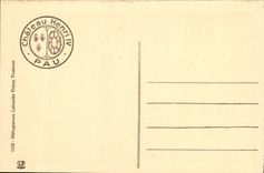 POSTAL Pau de la VENDIMIA la cama del castillo de Enrique IV