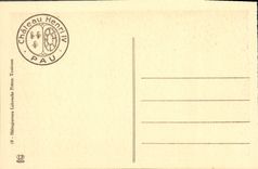 Sitio Louis XIV de Enrique IV del castillo de Pau de la POSTAL de la VENDIMIA conocido como EL Kader de Abd