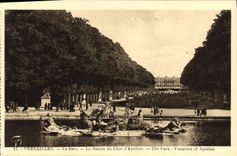 POSTAL Versalles de la VENDIMIA el parque el lavabo del tanque de Apolo