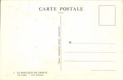 POSTAL de la VENDIMIA la basílica De Lisieux la opinión de la cripta