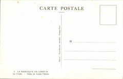 VINTAGE POSTCARD the Basilica De Lisieux the crypt Rules of Marie Therese