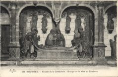 VINTAGE POSTCARD Bourges Crypte Of the Cathedral Groups Setting auj tomb