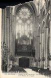 VINTAGE POSTCARD Interior Bourges Of the Cathedral Rosette organ