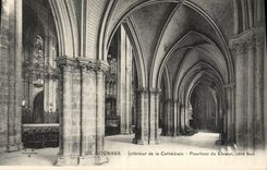 VINTAGE POSTCARD Interior Bourges Of the Cathedral Circumference Of the Chorus