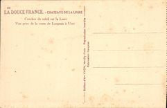 VINTAGE POSTCARD Loire ch4ateau Seen from Of the Road De Langeais has Worn