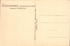 VINTAGE POSTCARD Loire ch4ateau Castle De Valencay